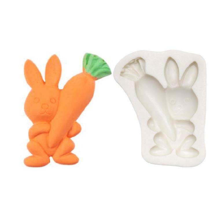 Rabbit Silicone Bakeware Mold for Baking Easter Day Party Corrosion Resistance