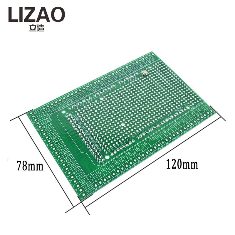LIZAO Double Side PCB Prototype Shield Board, Screw Terminal Block Expansion Board for Arduino Mega-1161 R1