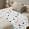 Postpartum Maternity Flannel Blanket Pill-Resistant Heart Collection, Soft Skin-Friendly All-Season Throw, Cozy Home Decor, Ideal Valentine's Gift