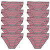 Cotton Panties for Woman Sexy Lace Underwear Briefs Set Lingerie Girls Ladies Bikini Underpants Striped Print Knickers 10Pcs/set