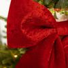 60cm Red Large Velvet Christmas Bows Large Christmas Tree Top Bow Outdoor Decorations Wedding Hanging Pendant New Year Ornament