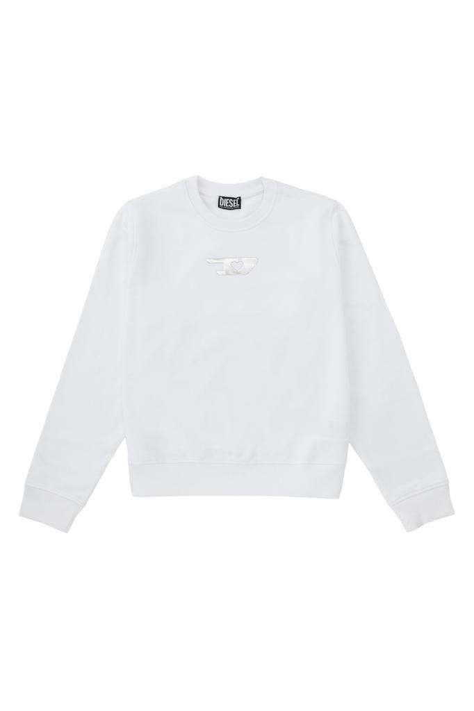 Diesel Sweatshirt A17727RIAJH 100 White M Women's F-REGGY N-FOIL