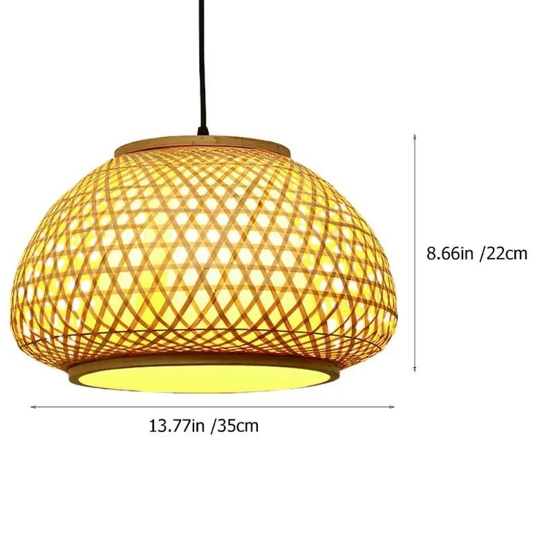 Bamboo Chandelier Rustic Loft Lamp Vintage Classical Suitable for Light Decoration Hotel Home Product Creative Ceiling Hanging