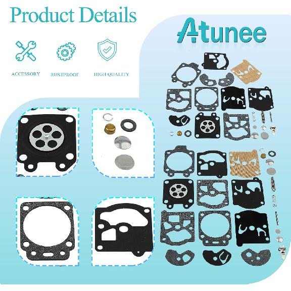 Pack of 3 Carburetor Repair Kit for Walbro K10-WAT WT391 WT20 WT3 WT309 WT310 WT324 WT379 Chainsaw Trimmer Weedeater Leaf Blower