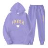 Winter New Men's Casual Sports Loose Personalized Print Youth Fashion Trend Personal Wear Hoodie Set