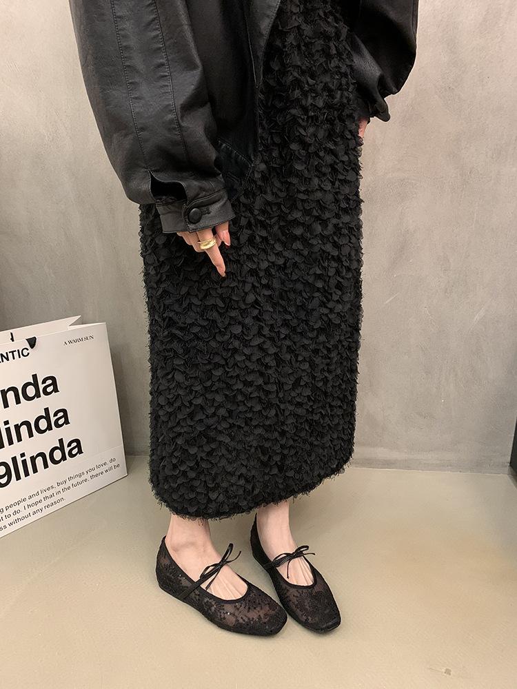 

Bow fairy spring new single shoes women s shoes inner height increase Mary Jane shoes shallow mouth breathable mesh 2025 40 чорний