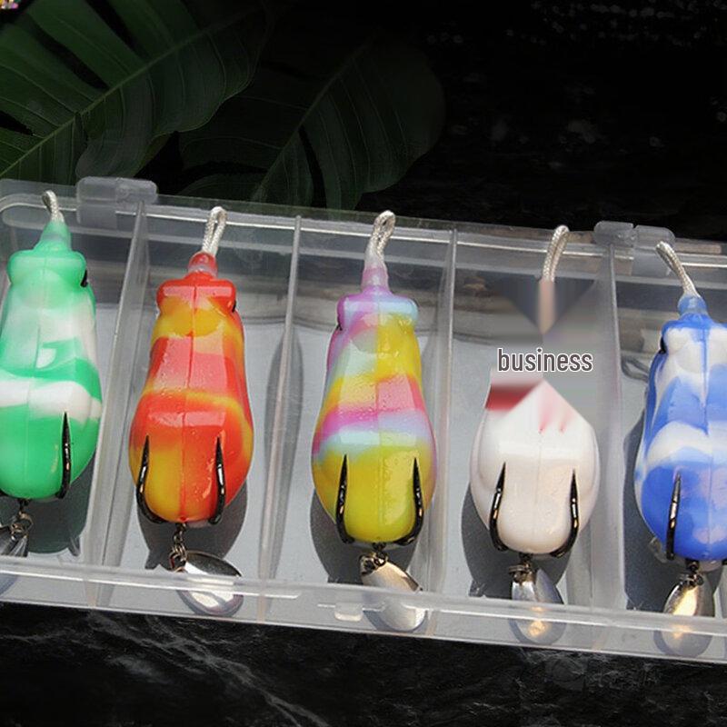 iosn Long Cast Glitter Soft Frog Lure - 5 Pcs