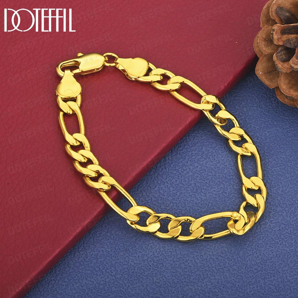 

Срібло 925 проби Весільний подарунок Ювелірні вироби Модний браслет з бічним ланцюжком 8 мм 20cm