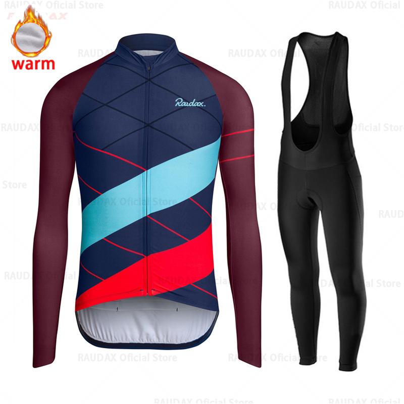 2026 Winter Fleece Riding Suit Set Clothes Roupa Ciclismo Masculino Long Sleeve Cycling Jersey Men Culotte Ciclismo Cycling