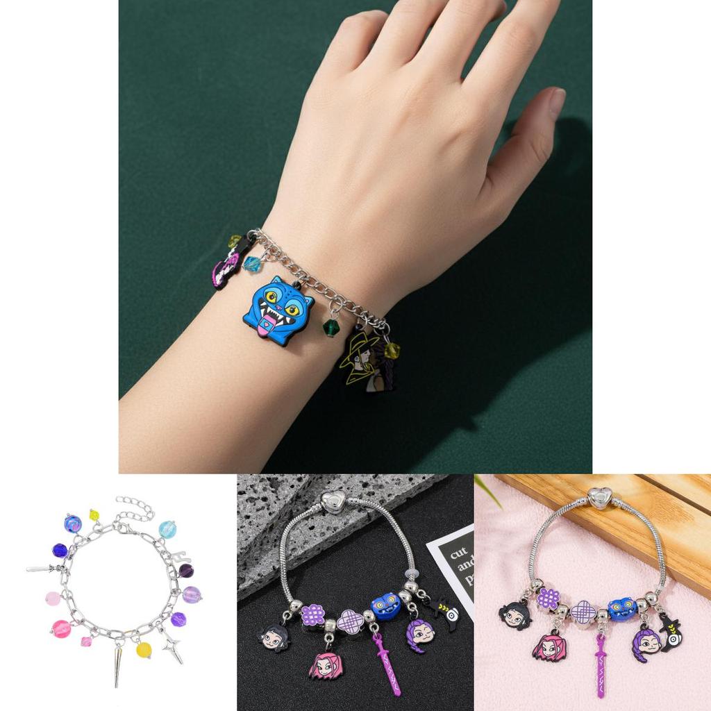 Kpop Demon Hunters Cartoon Jewelry Hand Chain With Electroplated Alloy For Gift And Collection