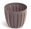 Wario Plastic Flower Pot, Ribbed Planter Cover, Marsala