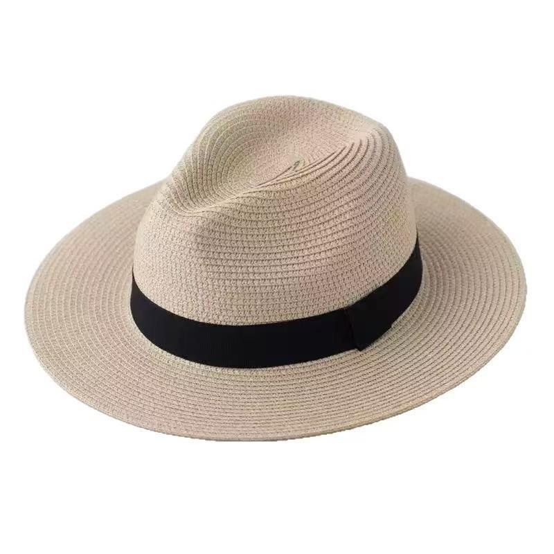 Summer bow raffia big brim straw hat women's new summer outdoor seaside beach sunshade sun hat