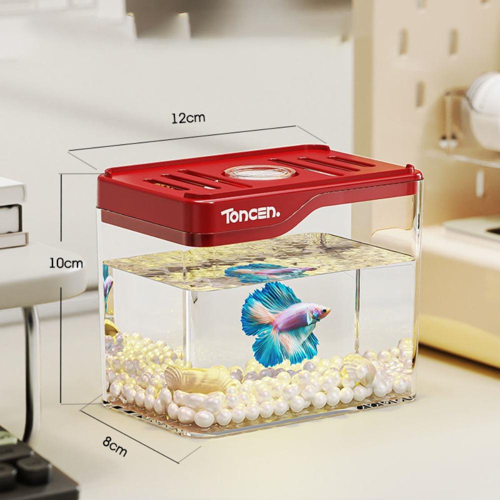 Resistant Falling Fish Tank Square Turtle Tank Ecologicals Tank  Ornamental Fish Decor