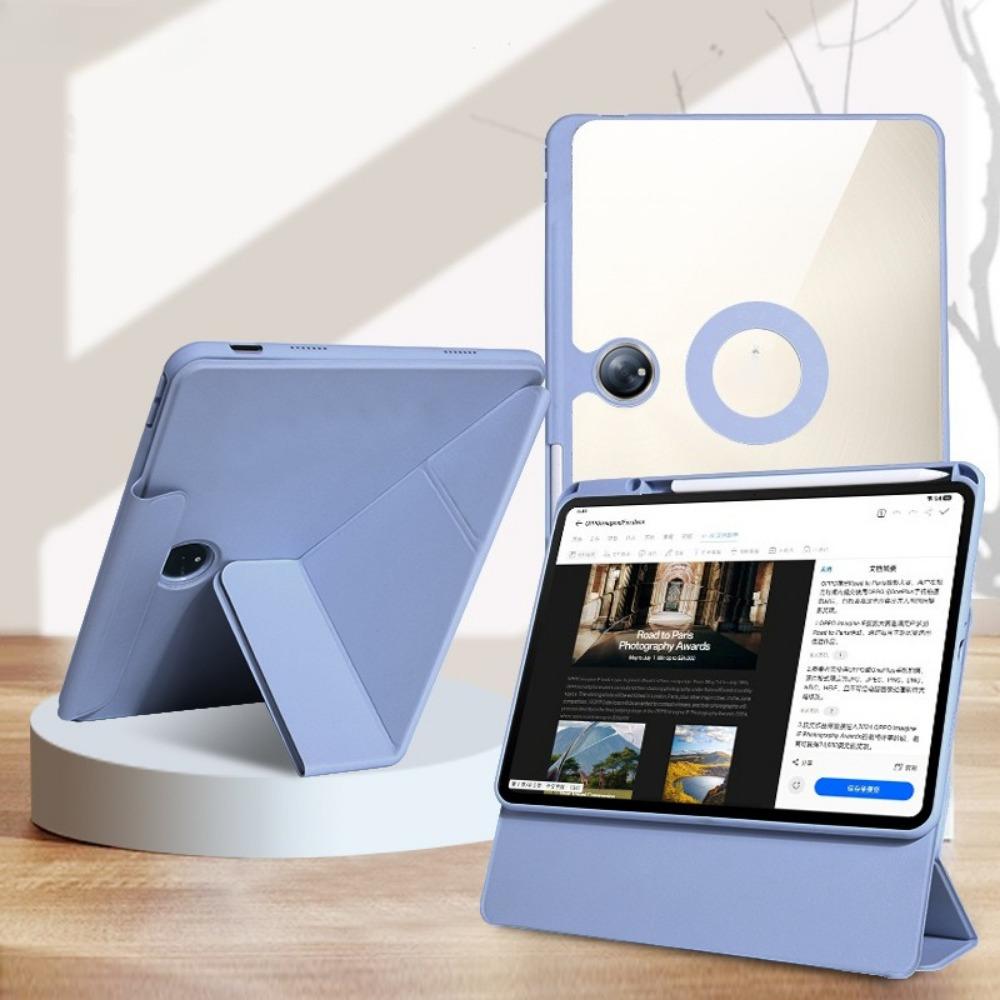 Magnetic Leather Case for OPPO Pad 4 Pro 11.61 Inch 360 Rotatable Y Stand Cover with Ring Holder