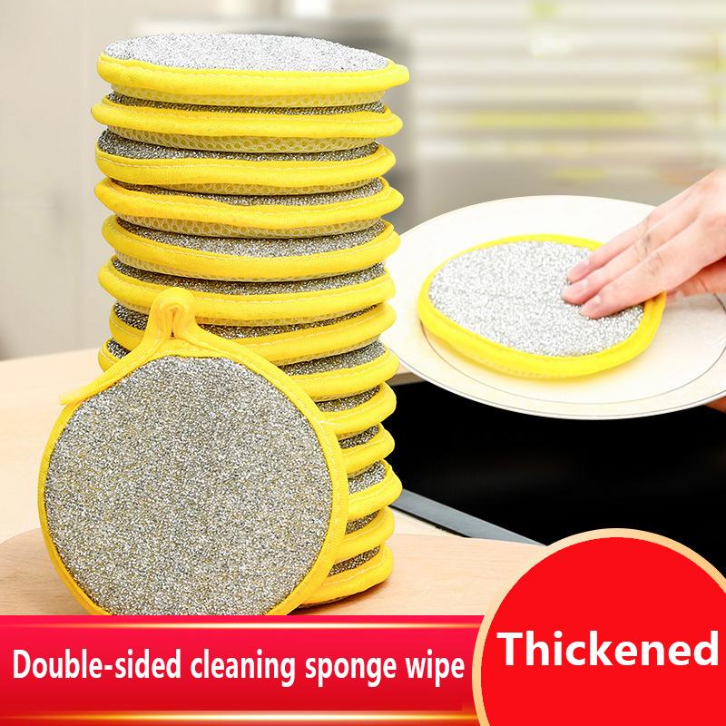 

5Pcs Double Side Dishwashing Sponge Dish Washing Brush Pan Pot Dish Wash Sponges Household Cleaning Kitchen Tools 5pcs
