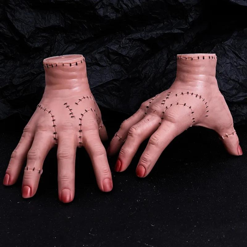 Wednesday Addams Pvc Ding Hand Cosplay Addams Familie Figurine Woondecoratie Bureau Ambachten Halloween Feest Kostuum Rekwisieten