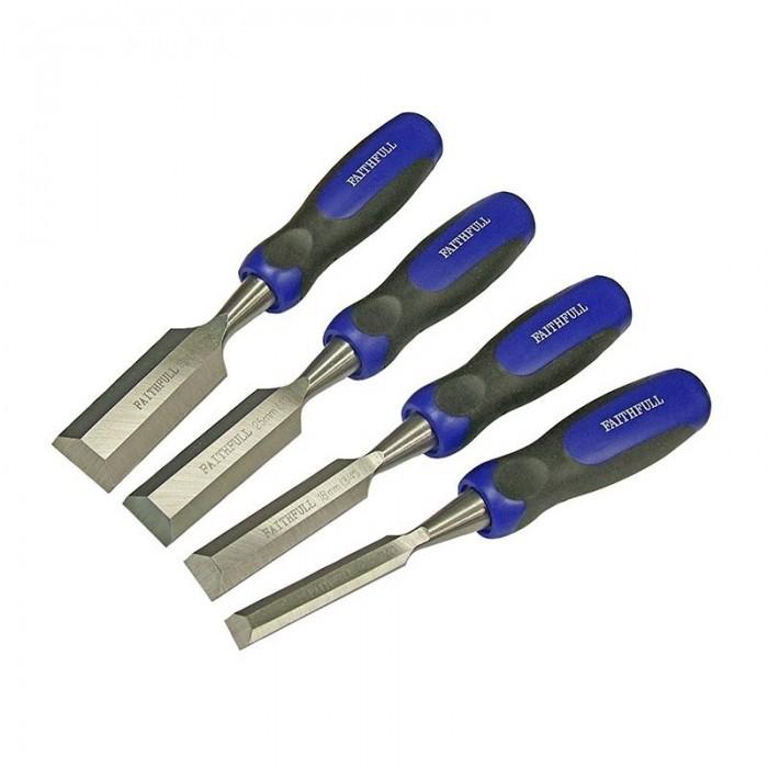 Faithfull Bevel Edge Butt Chisel Set, 4 Piece