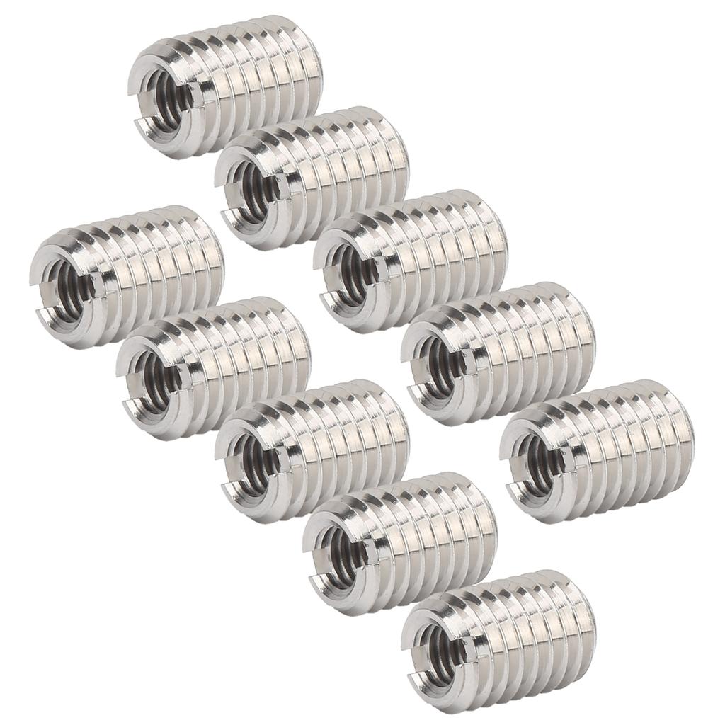 10Pcs Thread Inserts Male Female Reducing Nut Repair Tool Stainless Steel Fastener