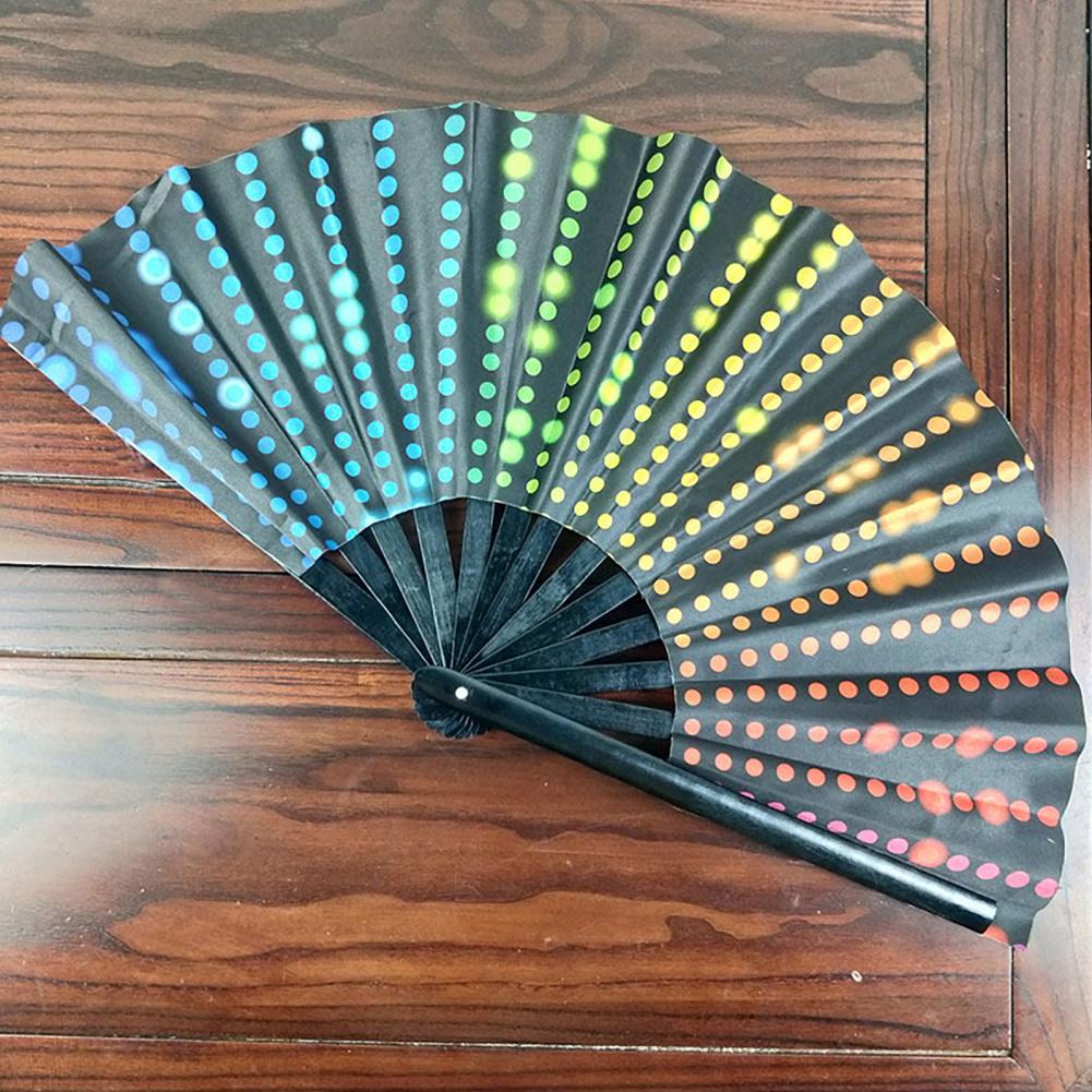 Folding Fan Floral Leopard Starry Sky Print Dance Fan Stylish Handheld Fan Home Decor Ornaments Dance Hand Fan Art Craft Gift