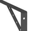 Shelf Brackets 4 pcs 30 x 2.5 x 15.5 cm Black Stainless Steel