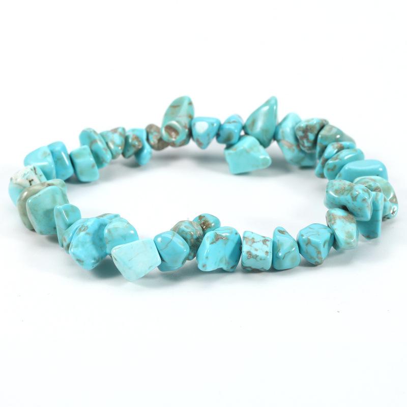 Amethyst & Amazonit Splitstein Elastisches Armband