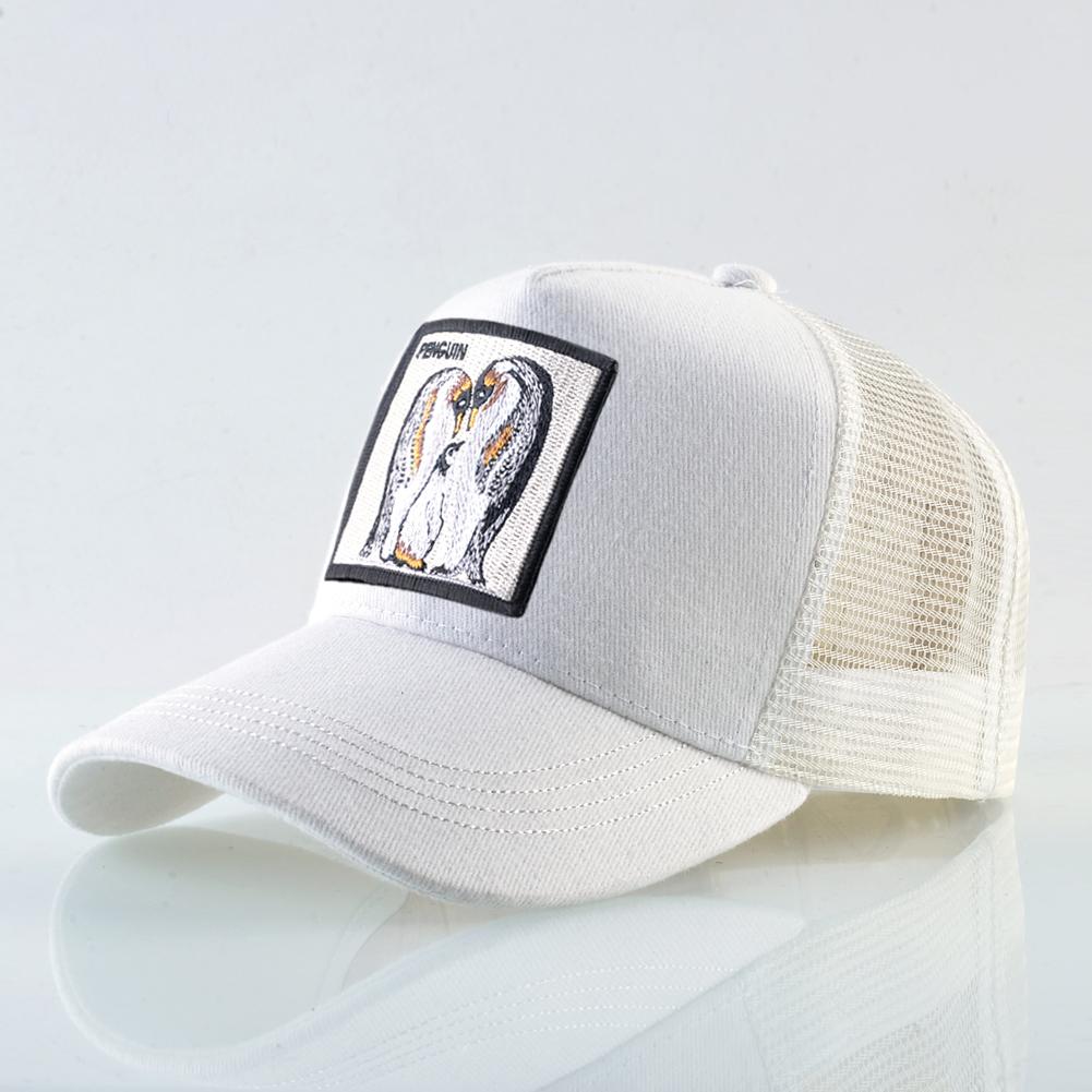 New Fashion Baseball Caps Men Streetwear Hip Hop Trucker Caps Women Breathable Mesh Outdoor Casual Dad Hats Penguin Embroidery
