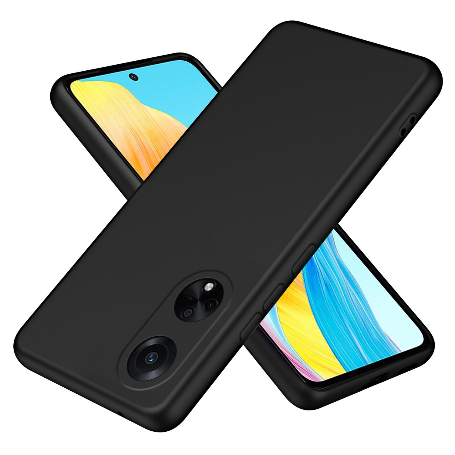 

For Oppo A98 5G Case Rubberized 2.2mm Soft Liner TPU Phone Cover Black