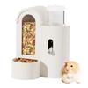 2-in-1 Automatic Bunny Feeder No Drip Hamster Feeder And Waterer Automatic Food Bowl for Hamster Guinea Pig Glass/Wire Cage Home