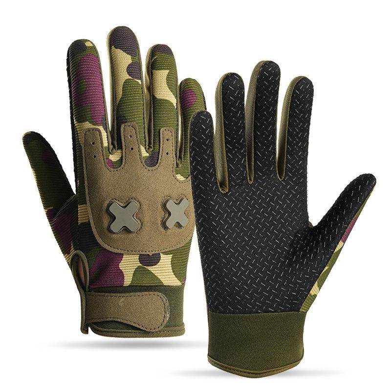 Bicycle riding Outdoor off-road sports Non-slip breathable full-finger gloves M