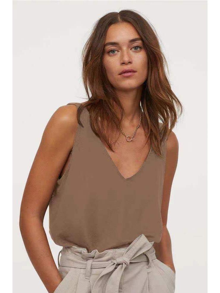 Dámská hedvábná saténová košilka pro rok 2024 – sexy, protiskluzová, měkká vesta s popruhem přes rameno