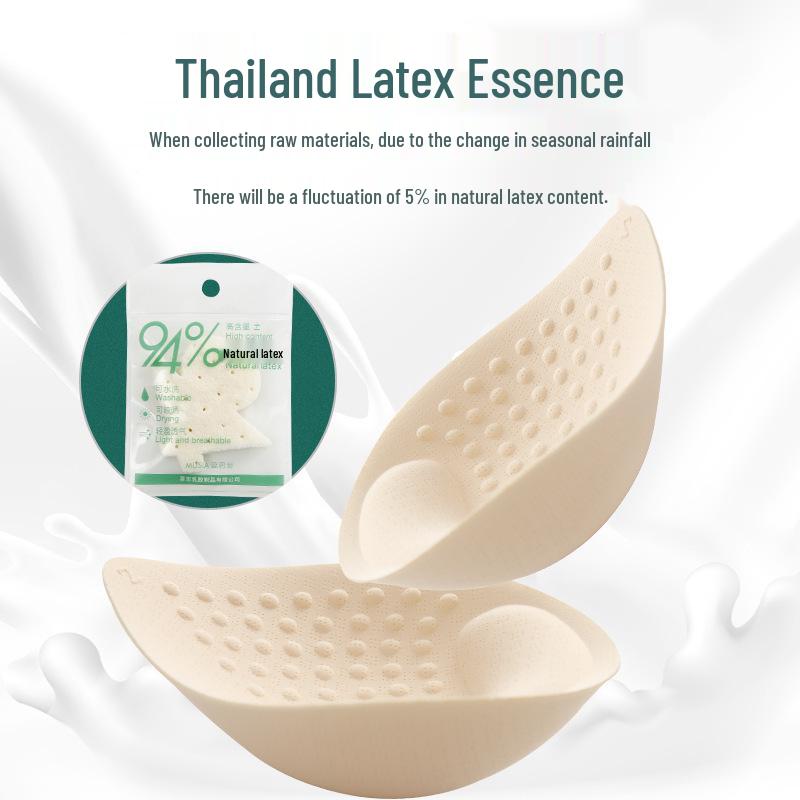 Beautiful Back Bra Inserts: Thin & Thick Latex Breast Pads, Women's Replacement Sponge for Separate Support, One-Piece Design