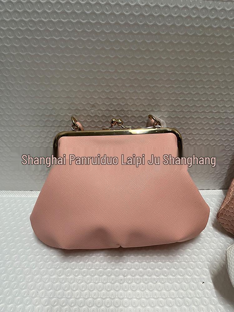 2025 Pink Crocodile Pattern Dumpling Bag: Casual Single Shoulder & Crossbody Women's Handbag
