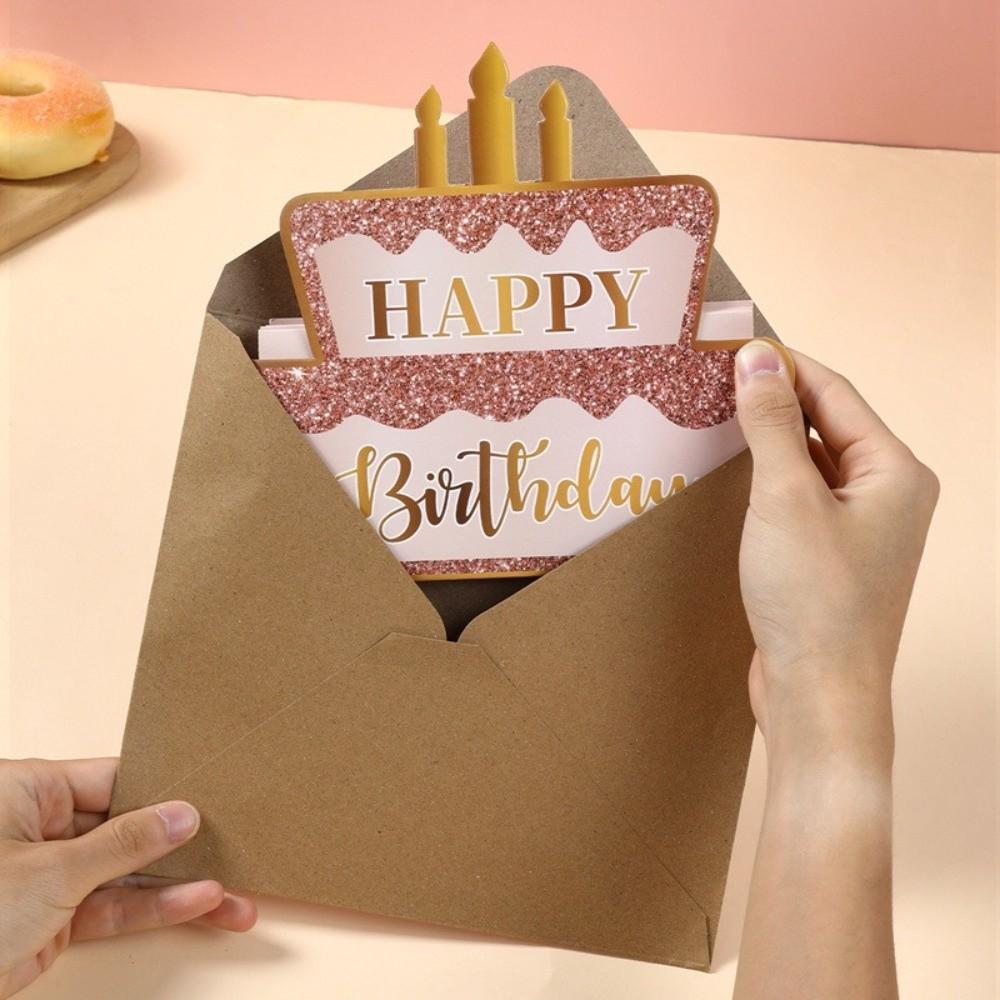 6/7 Slots Birthday Cake Money Card Traditional Cash Envelopes Folding Cash Holder  Wedding Ceremony