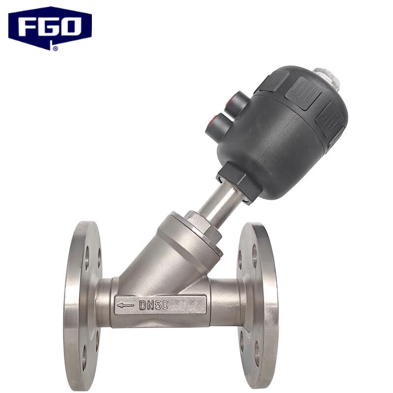 FGO 304 Stainless Steel Pneumatic Angle Seat Valve
