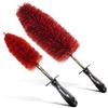 Retailer EZ Detail Wheel Brush Set Easy Detail Car Wash Brush [Authorized Product/Instructions Included] (Big/Little), (Red)