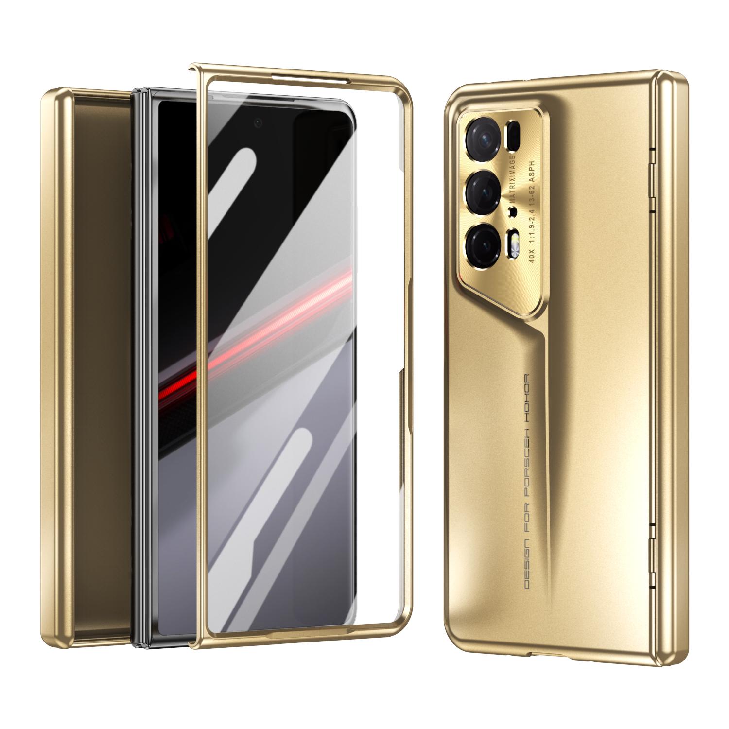

Для Honor Magic V2 RSR Porsche Design Жорсткий ПК Чохол для телефону Ударостійка Захисна Кришка з Плівкою для Екрану Gold