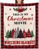 Christmas Movie Watching Blanket Holiday Hot Chocolate Design Gift for Her CozyHomeStyle70x100