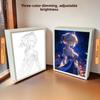 21cm/8.27in Fate Anime 3D Light Painting Box Tri Color Dimming Peripherals Cartoon Bedroom Table Top Display Birthday Decoration
