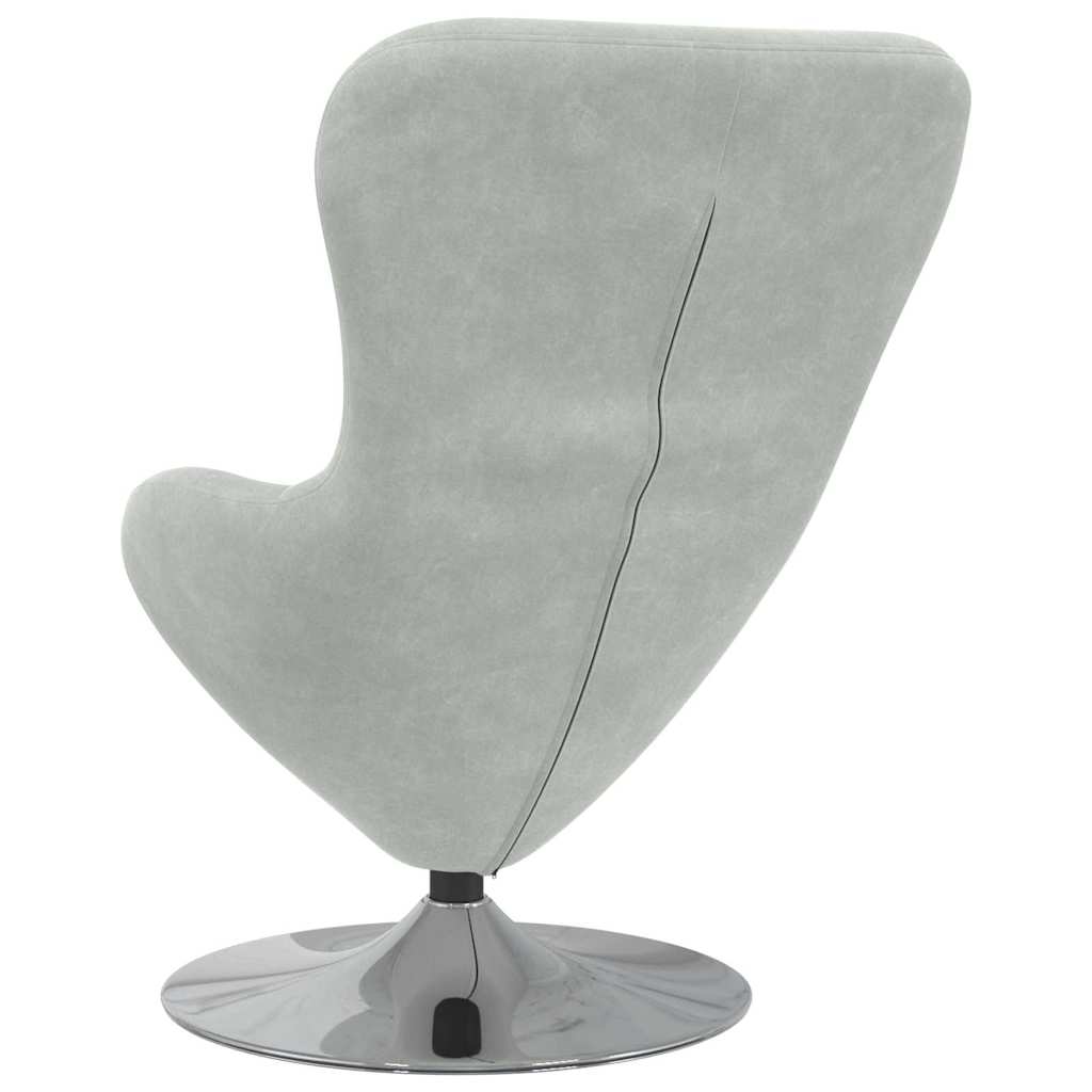 Egg Chair Light Grey Velvet