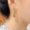 1011 New Trend Light Luxury Design Sense Diamond Drop Earrings Female Bohemian Premium Sense Earrings