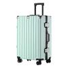 Durable Leather Carry-on Trolley with Combination Lock for Students and Men