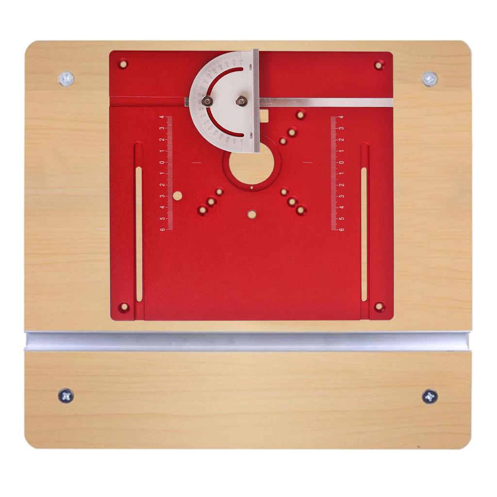 Aluminium Router Table Insert Plate Woodworking Trimmer Electric Wood Milling Flip Plate With Miter Gauge for DIY Working Benche