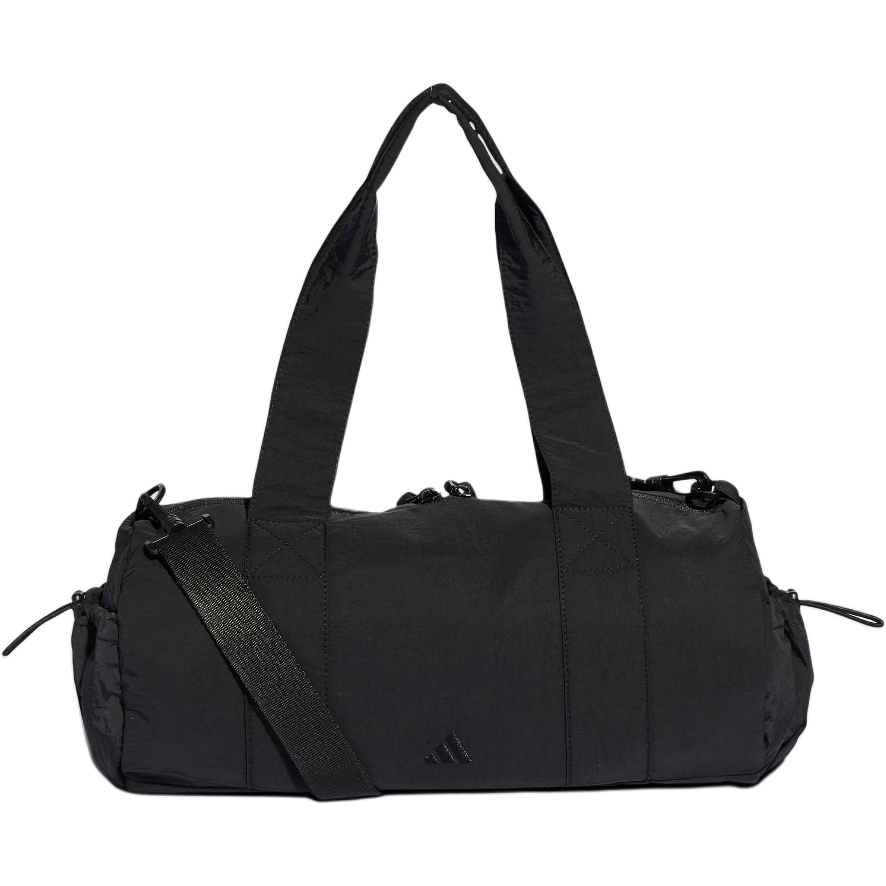 Adidas Sports Logo Brand Emblem Pattern Nylon Travel Bag Women Bags Black KS5231 Black