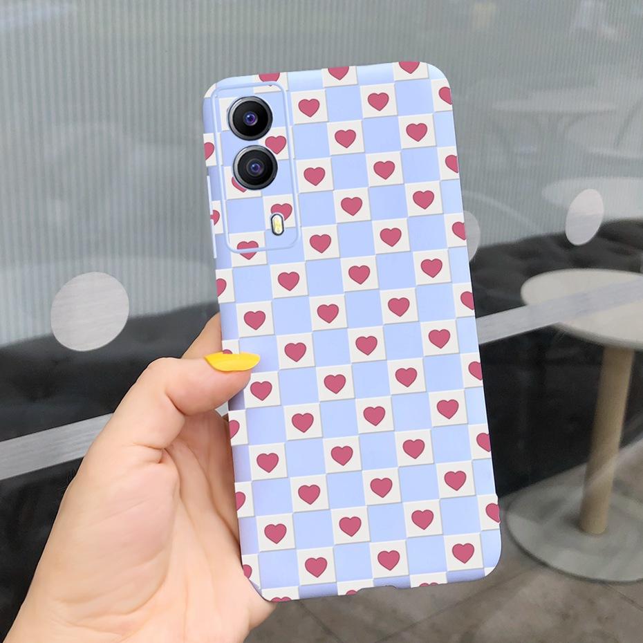 For Vivo Y53S 5G Case Vivo Y72 5G V2041 Phone Cover Silicone Cactus Soft Funda For Vivo Y52 Y 53s Y72 5G Sunflower TPU Bumper