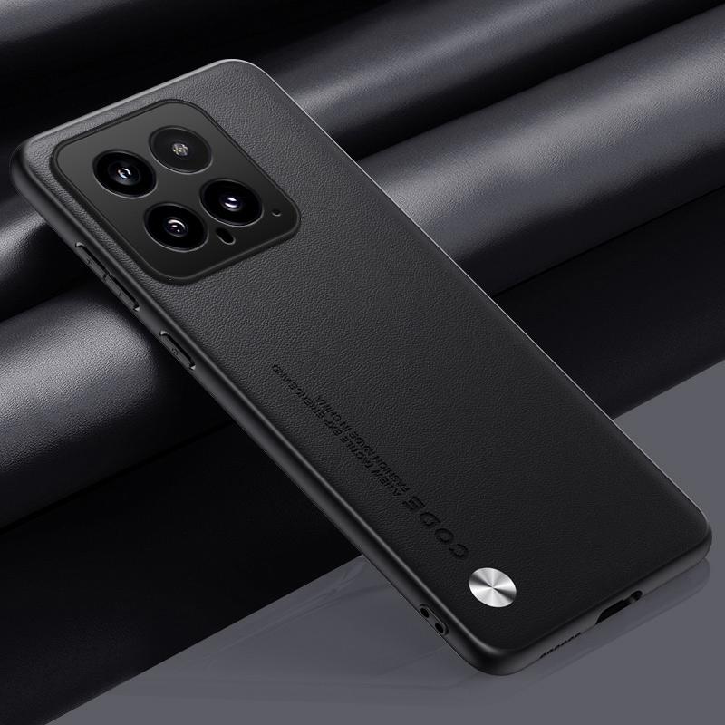 Luxuriöse PU-Lederhülle für Xiaomi Mi 14 Pro Mi14 Rückseite Matte Silikon Vollschutz Handyhülle für Xiaomi 14 Pro Xiaomi14