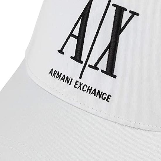 AX Armani Exchange Men's Logo Baseball Cap, US Size: One Size, Color: White