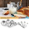 8Pcs Set Stainless Steel Measuring Spoon Cup Kit with Scales Household Kitchen Baking Tools