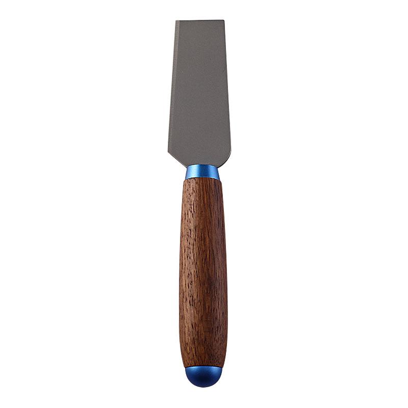New Style Carved Wooden Handle Cheese and Butter Knife Set with Titanium Alloy Blades