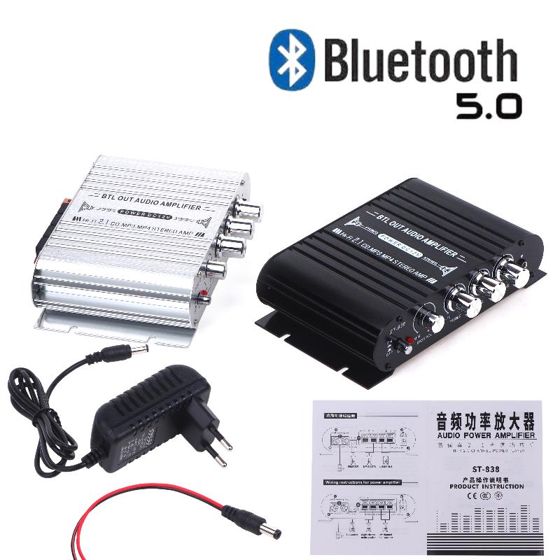 1 Set Hifi 2.1 Kanal Leistungsverstärker Stereo Bass Sound Auto St-838 Heimkino Verstärker Medienplayer Subwoofer Verstärker
