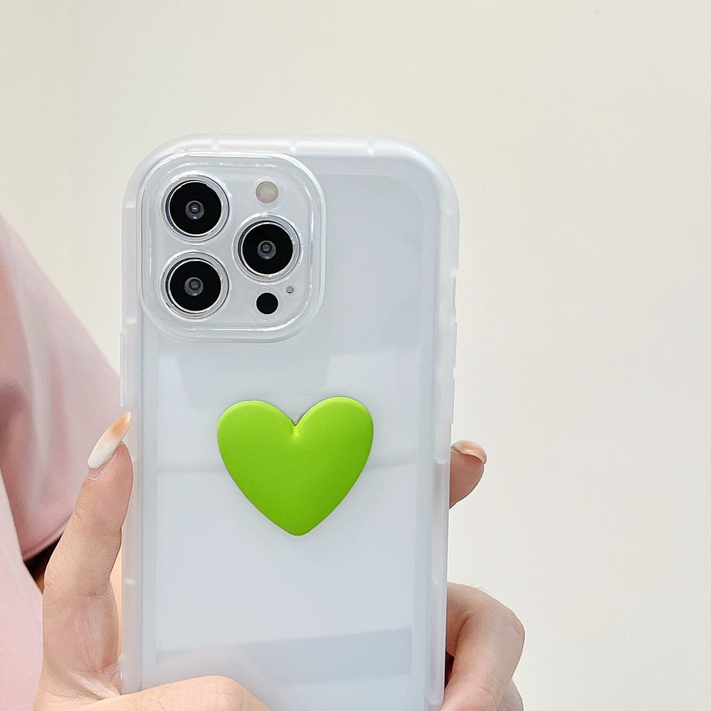 Applicable To IPhone13 Protector Case Love Girl Heart Candy Color Simple Transparent Apple 14PROMAX Mobile Case